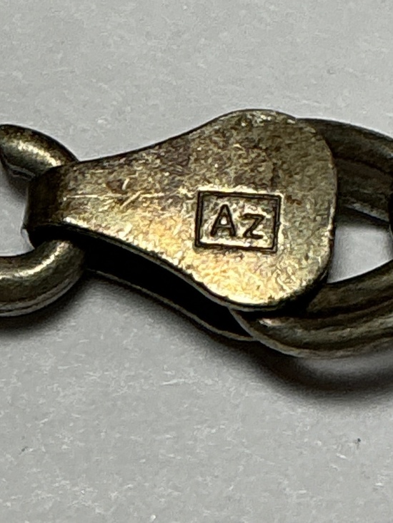 A Z  Italian Sterling Silver Double Links 🔗 Bracelet. 7 inches long - Picture 3 of 6